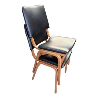 Mid-Century Black Bentwood Dining Chairs, Set of 2 For Sale