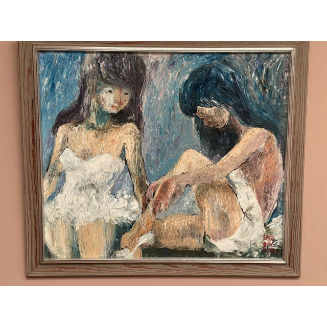 Ebbe Höglund, Ballet Dancer, Break, Oil Painting on Canvas, Framed For Sale - Image 16 of 18