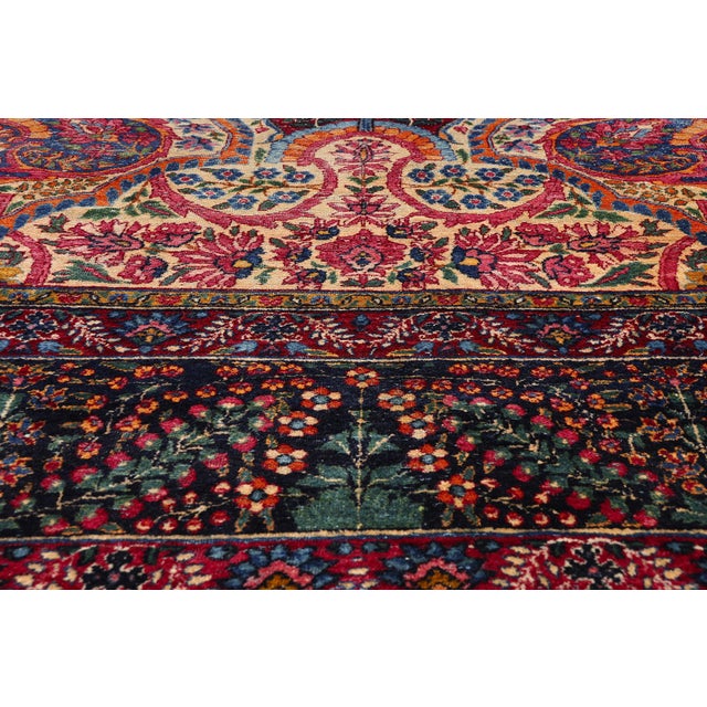 Early 20th Century Antique Persian Yazd Rug, 11'11 X 17'04 For Sale - Image 5 of 10