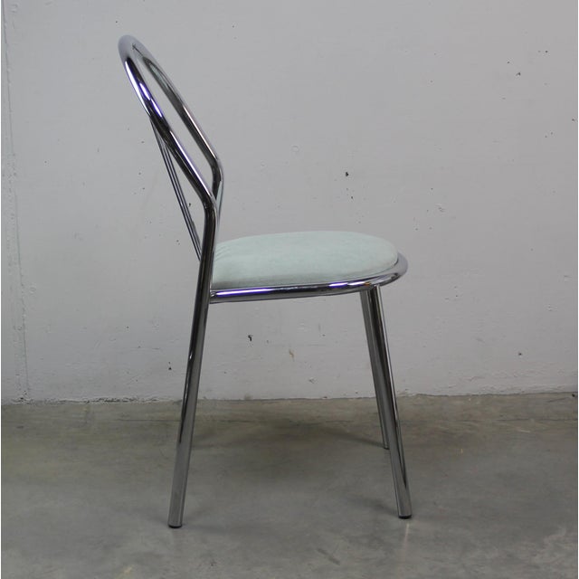 Mid-Century Modern Vintage Chairs in Chrome Plating, 1970s, Set of 4 For Sale - Image 3 of 9
