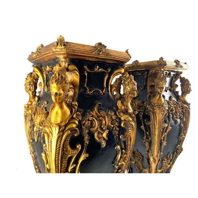 20th Century Louis XV Style French Jardiniere Stands or Plinths, Set of 2 For Sale - Image 11 of 15
