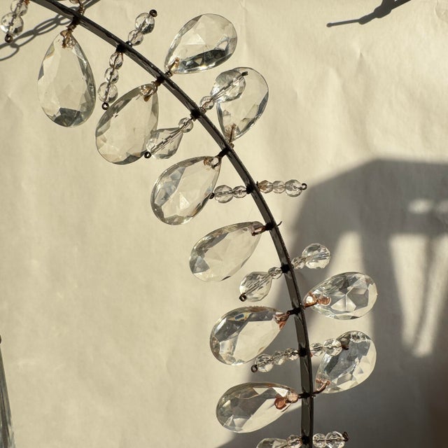 1950s Mid-Century Swedish Style Crystal Pendant Light For Sale - Image 11 of 11