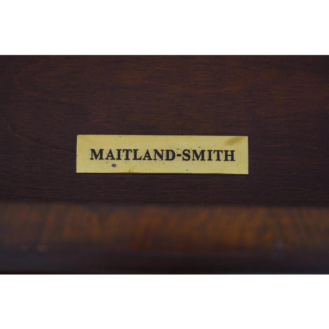 Maitland Smith Distressed Mahogany 1 Drawer Cabinet For Sale - Image 12 of 12
