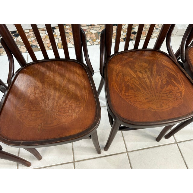 Vintage Parisian Bistro Chairs, 1960s, Set of 4 For Sale - Image 12 of 14