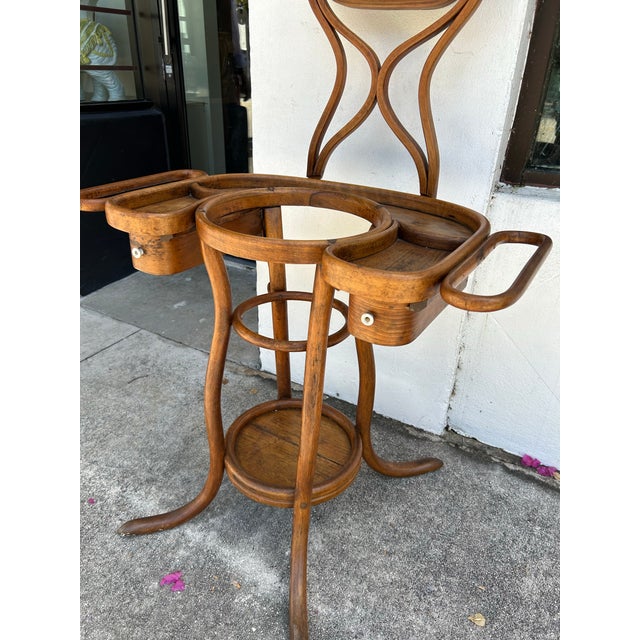 Wood Antique Thonet Style Shaving Stand For Sale - Image 7 of 8
