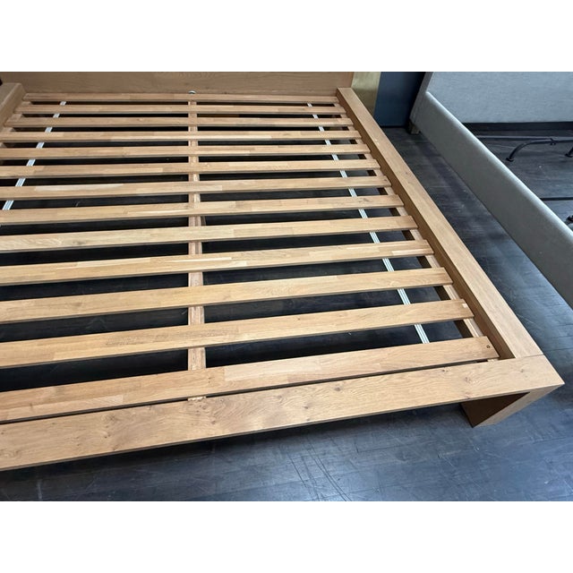 Eastern King Size Crate & Barrel Sierra Bed Frame For Sale - Image 11 of 12