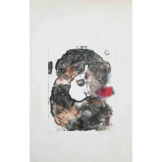 Peter Dischlet, Abstract Composition, 1973, Original Watercolor For Sale - Image 3 of 3