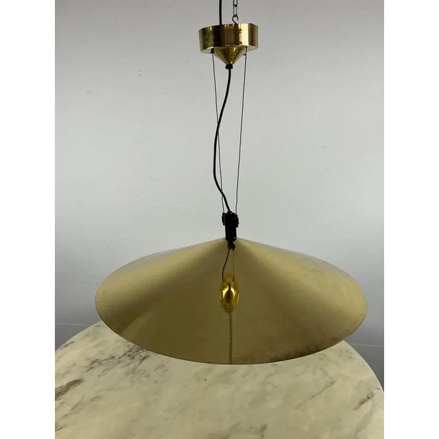 Suspension Lamp in Brass, Italy, 1970s For Sale - Image 8 of 10