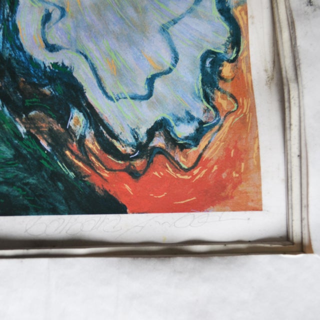 1990s Limited Edition "In the Wings" Seriolithograph by Barbara Wood For Sale - Image 5 of 7