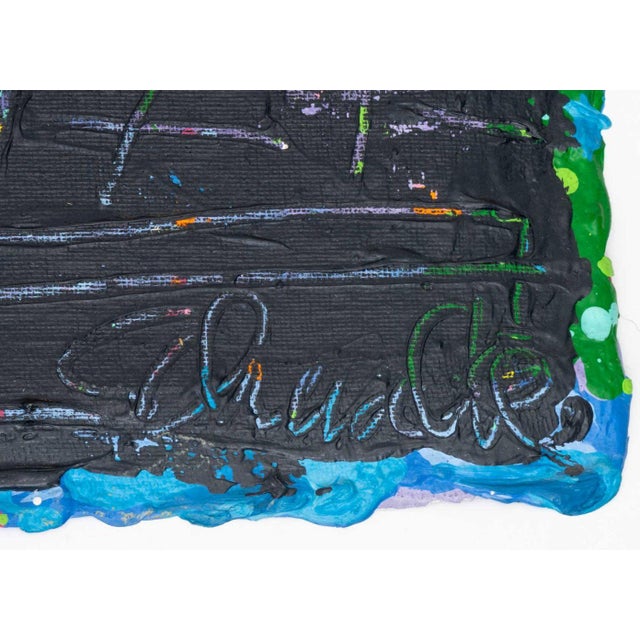 Late 20th Century Elfi Schuselka "Align #9" Acrylic on Tarlatan For Sale - Image 5 of 6