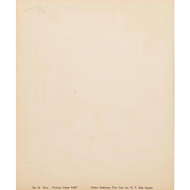 Paper 'Anabel & Millicent' by Nura Ulreich, Art Deco, Woman Artist, Art Institute of Chicago, Art Students League, Paris, Salon d'Automne For Sale - Image 7 of 8