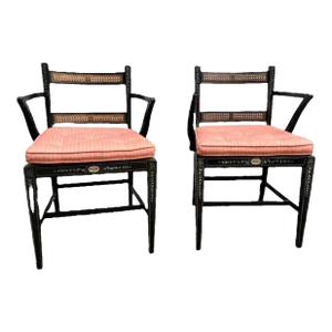 Mid 20th Century Pair of Regency Style Armchairs by Kindel Furniture