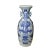 Chinese Handmade Light Pale Blue Porcelain Flower Graphic Vase For Sale