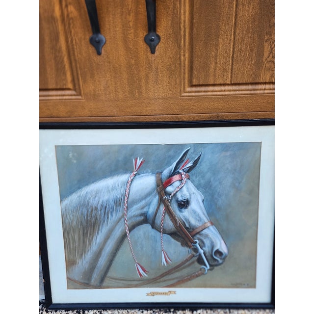 English Original Pastel Drawing of a Horse by John L Baker For Sale - Image 3 of 10