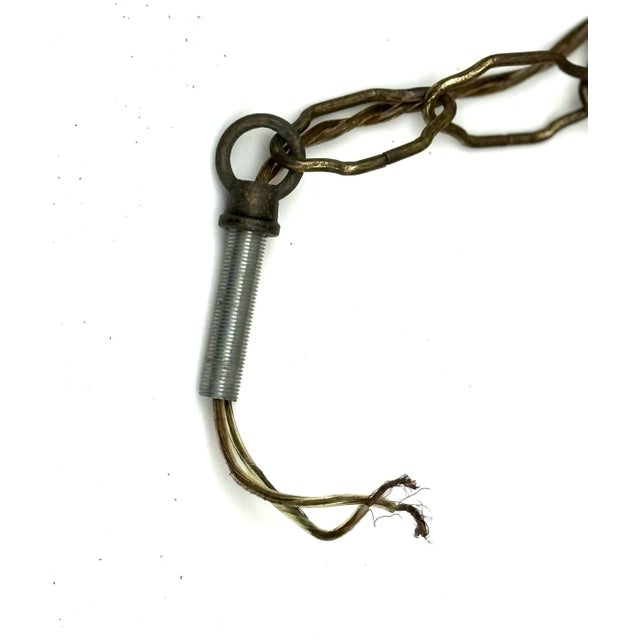 Vintage Mid-Century Optic Green Glass Lantern For Sale - Image 9 of 9