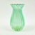 Stunning mid-century modern green & gold ribbed glass vase by the Italian master-blower Archimede Seguso and executed in...