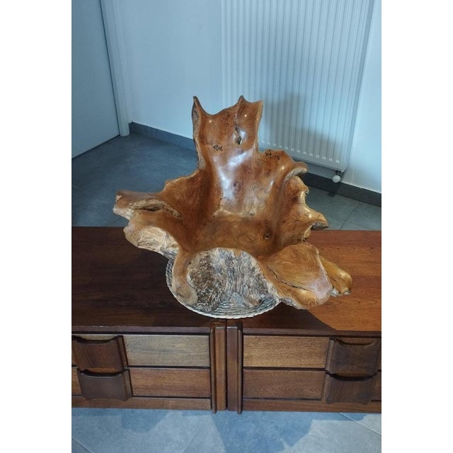 Brutalist Sculptural Wooden Centerpiece, 1970s For Sale - Image 16 of 18
