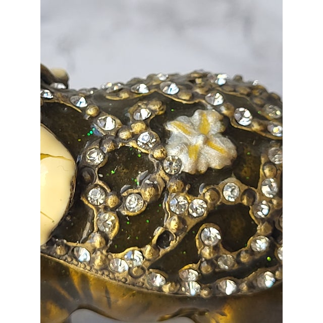Figurative Jeweled Elephant Trinket Box For Sale - Image 3 of 11