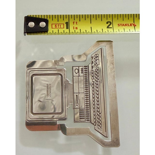 Retro 1990's Tiffany & Co. Sterling Desktop Computer Paperclip Style Bookmark With Bag For Sale - Image 9 of 16