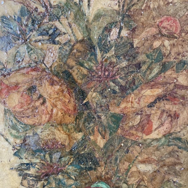 Floral Still Life, 1935, Mixed Media, Framed For Sale - Image 4 of 11