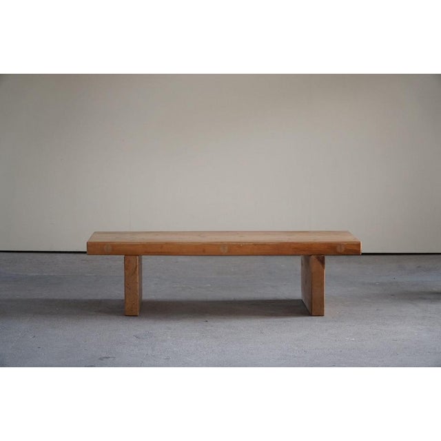 Swedish Modern Model Bambse Pine Bench attributed to Roland Wilhelmsson, 1973 For Sale - Image 4 of 14