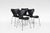 Black Leather Series 7 Dining Chairs by Arne Jacobsen for Fritz Hansen, Set of 4 For Sale - Image 9 of 9