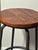 Industrial Handcrafted Cherry Wood Bar Stools Barstools Chairs With Hammered Bronze Finish — A Pair For Sale - Image 3 of 7