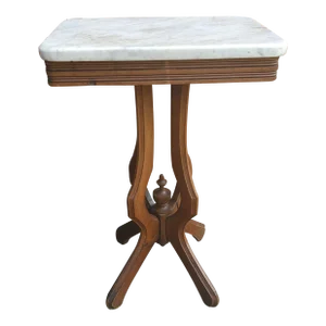 19th Victorian Mahogany and Marble Top Side Table