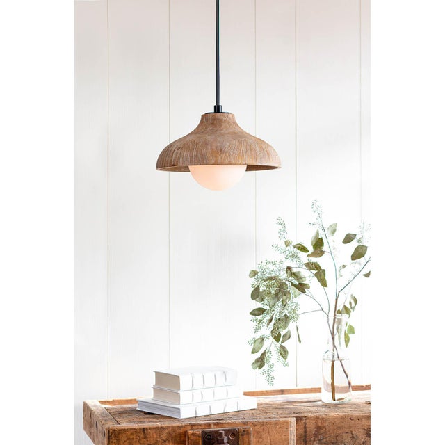 Surfside's white-washed, limed oak finish creates a relaxed look and brings out the wood grain texture of this fixture's...