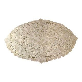 Vintage Burano Italian Lace Doily For Sale