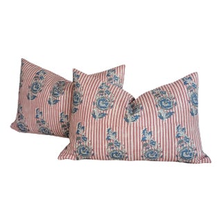 Carolina Irving Indian Flower Lumbar Pillows - Set of 2 For Sale