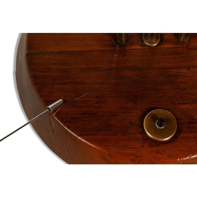 Mid-Century Modern Art Deco Atomic Era Custom-Made Floor Lamp W/ Geometric Shapes in Walnut & Brass, Usa, C. 1950s For Sale - Image 10 of 17