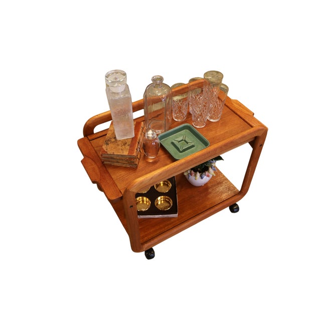 Danish Teak Drinks Trolley with Loose Tray, 1960s For Sale - Image 14 of 18