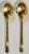 1992 Christofle Serve Ware Aria Pattern #1022 Gold Plated Sterling Silver Spoons- 3 Pieces For Sale In Monterey, CA - Image 6 of 8