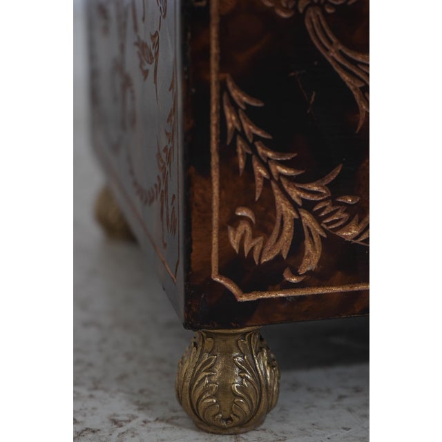 Wood Etched Carved Decorated Lidded Box by Maitland Smith For Sale - Image 7 of 15