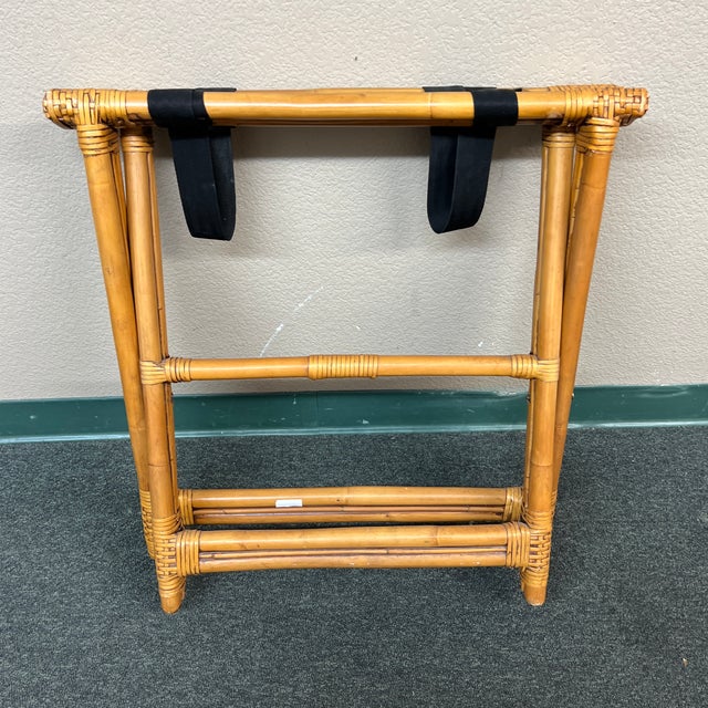 Vintage Bamboo Luggage Rack Chairish
