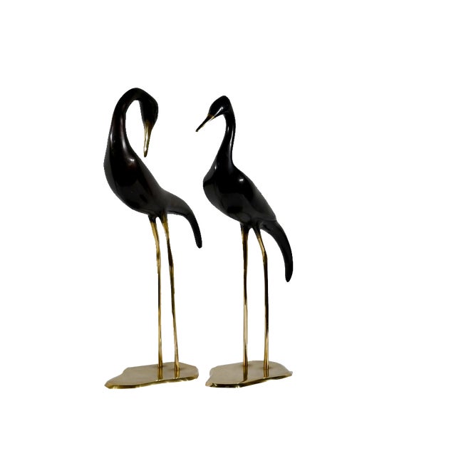 Metal Water Bird Sculptures, 1940, Set of 2 For Sale