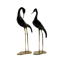 Metal Water Bird Sculptures, 1940, Set of 2