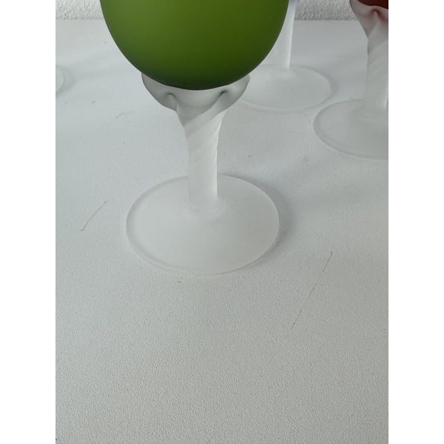 Vintage Murano Glass Champagne Glasses, 1970, Set of 6 For Sale - Image 10 of 11