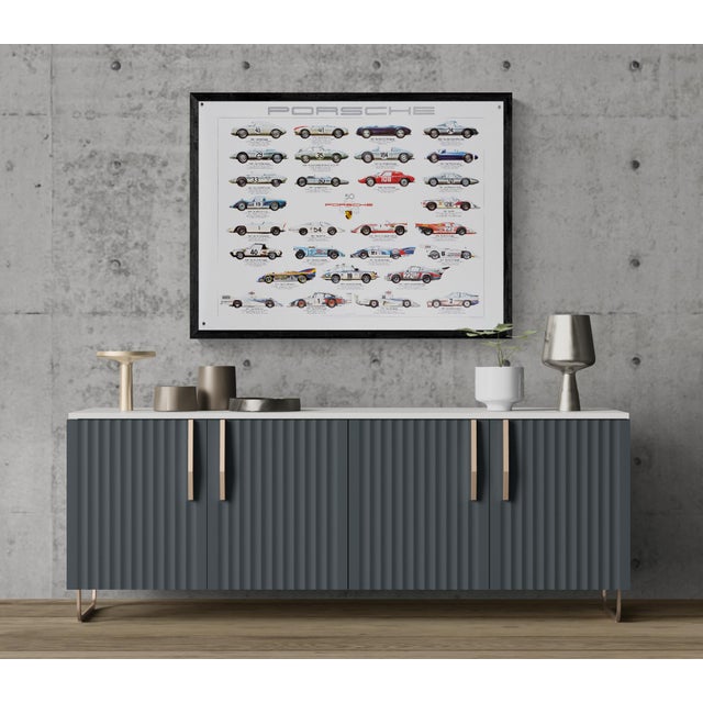 50 Jahre Porsche – 1981 – Original Vintage Porsche Poster by Ken Rush – Vintage Motorsport – 76x102 cm The Piece This...