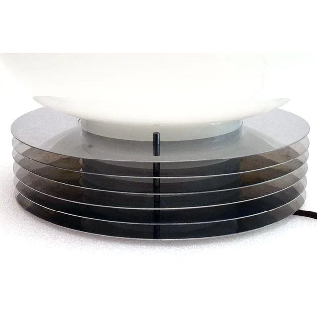 Metal Table Lamp in Steel and Blown Glass from Tronconi, 1970s For Sale - Image 7 of 10