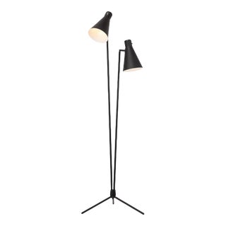 Thom Floor Light in Black Metal From Nuevo Lighting For Sale