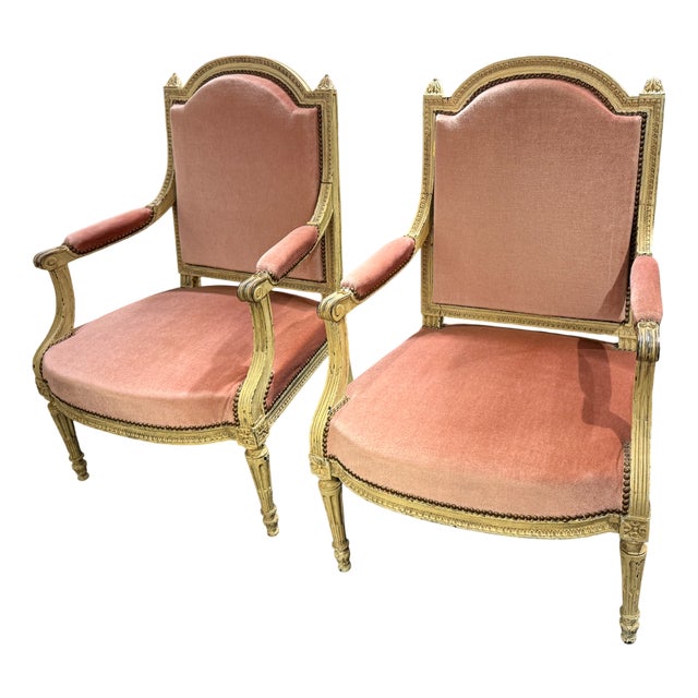 Louis XVI Armchairs, Set of 2 For Sale