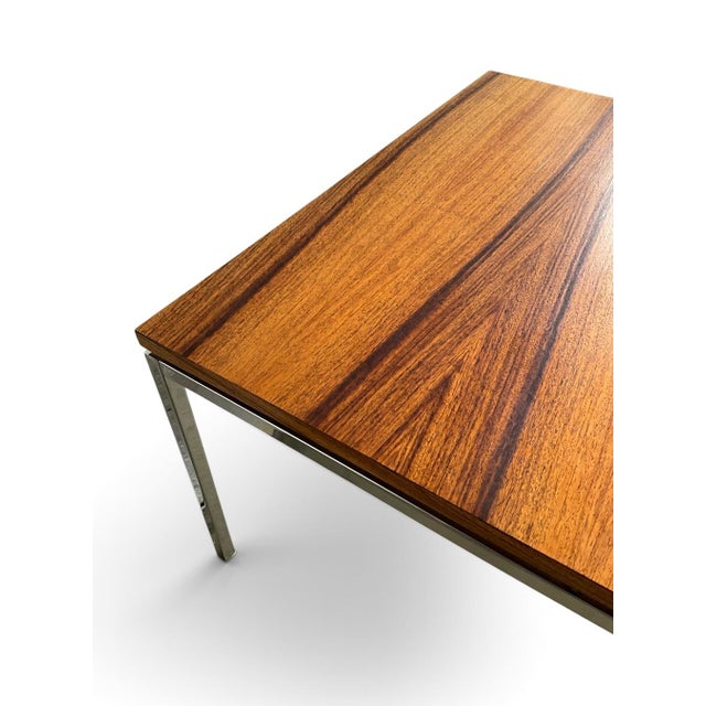 Mid-Century Modern Coffee Table with Floating Top in Walnut and Chrome-Plated Square Steel Frame, 1960s For Sale - Image 12 of 16