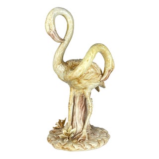 Original Ceramic Sculpture of Flamingo from Bassano, Italy, 1970s-1980s For Sale