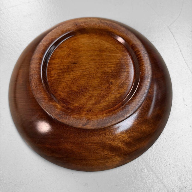 Japanese Wooden Sanuki-Bori Obon with Floral Motif, 1960s For Sale - Image 12 of 13