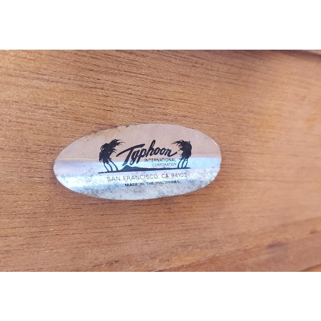 Late 20th Century Vintage Wicker Console Table Beautiful Diamond Design Moss Green Paint For Sale - Image 5 of 11