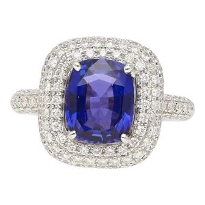 GIA Certified 3.25 Carat No Heat Color Change Blue Sapphire Ring