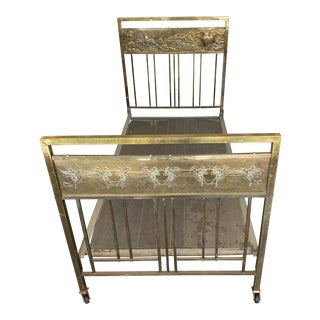 Vintage Traditional Brass Twin Bed For Sale