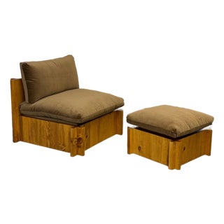 Madura Lounge Chair and Ottoman (Made to Order) For Sale